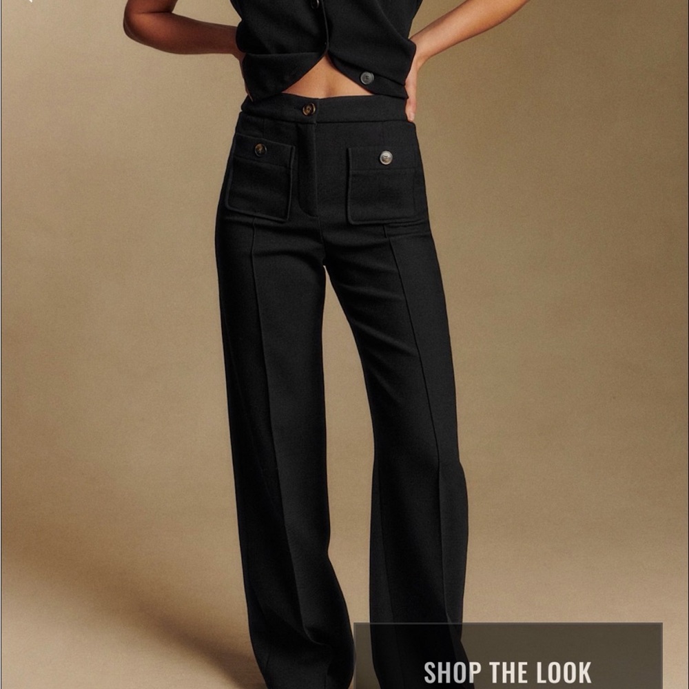 Sezane Dan Trousers In Black Size 4 | Fr 36 | S